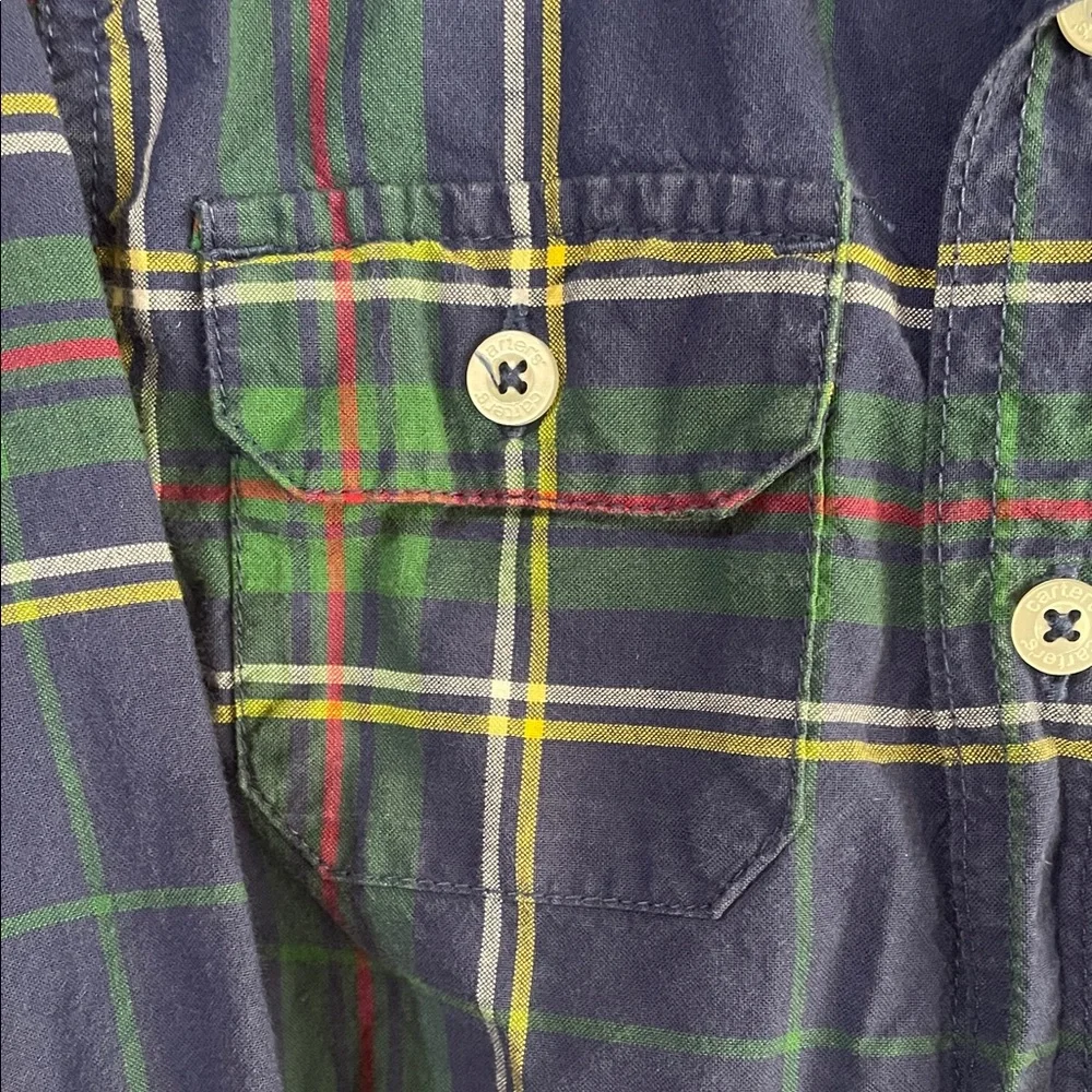 Carter's Multicolor Plaid Button-Down Shirt, size 5